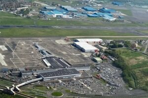 Glasgow prestwick airport aerial shot
