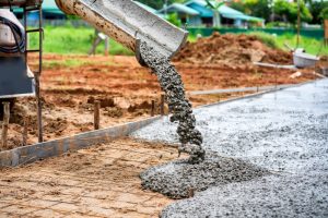 A stock photo of concrete being poured